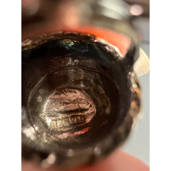 Vintage Sterling Silver Woven Basket Pendant Charm 3.79g - Picture 10 of 10